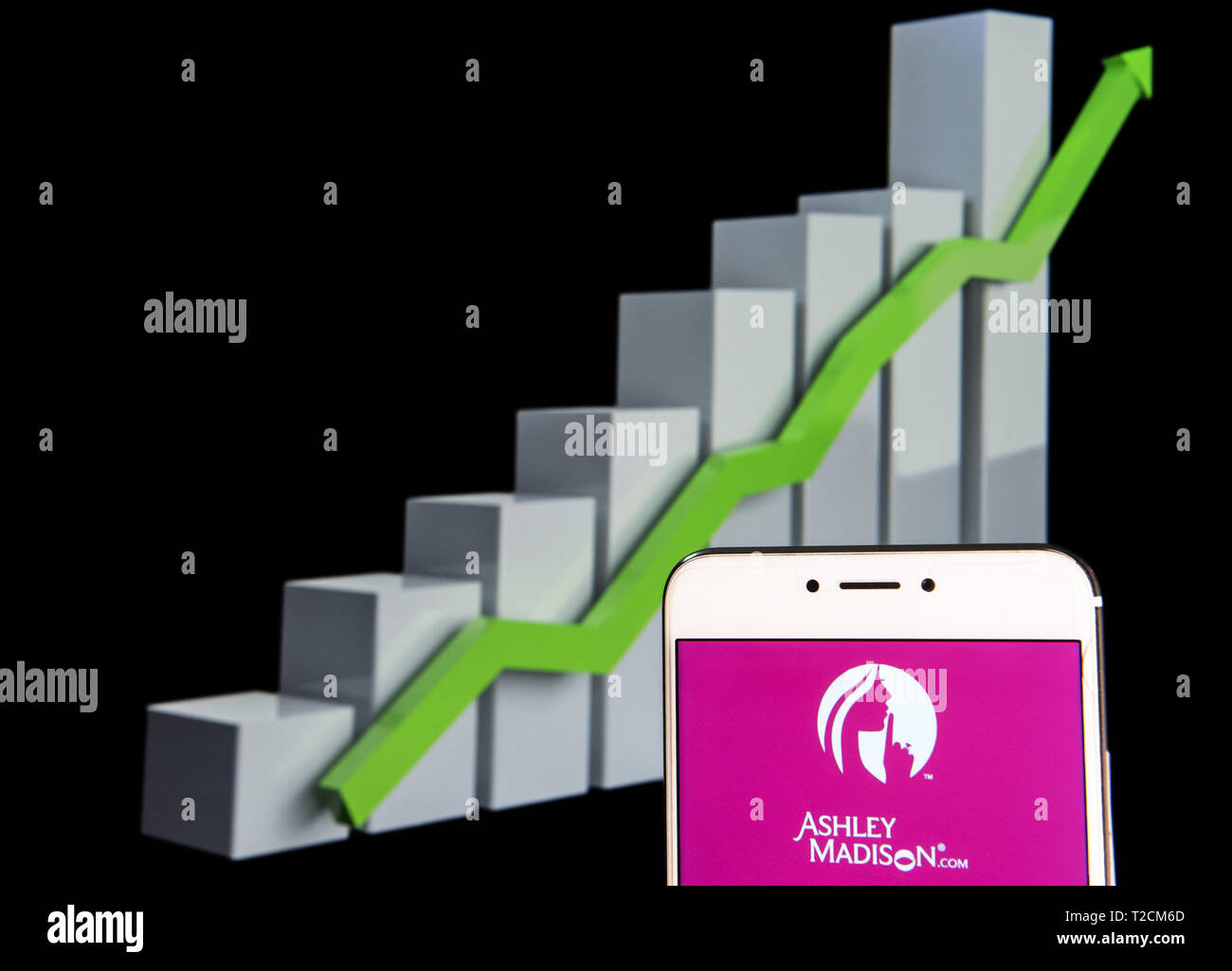 Hong Kong 11th Feb 2019 In This Photo Illustration A Canadian Online Dating Service And Social Networking Service Marketed To People Who Are Married Ashley Madison Logo Is Seen On An Android