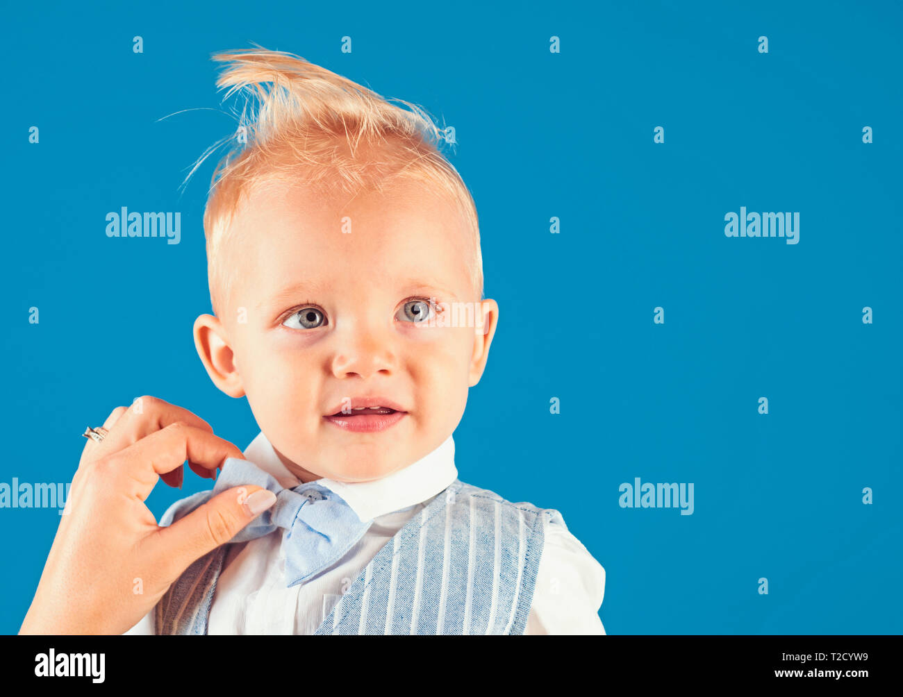 My hair my look. Boy child with stylish blond hair. Little child with messy top haircut. Little child with short haircut. Healthy haircare tips for ki Stock Photo - Alamy My hair my look. Boy child with stylish blond hair. Little child with messy top haircut. Little child with short haircut. Healthy haircare tips for ki Stock Photo - Alamy