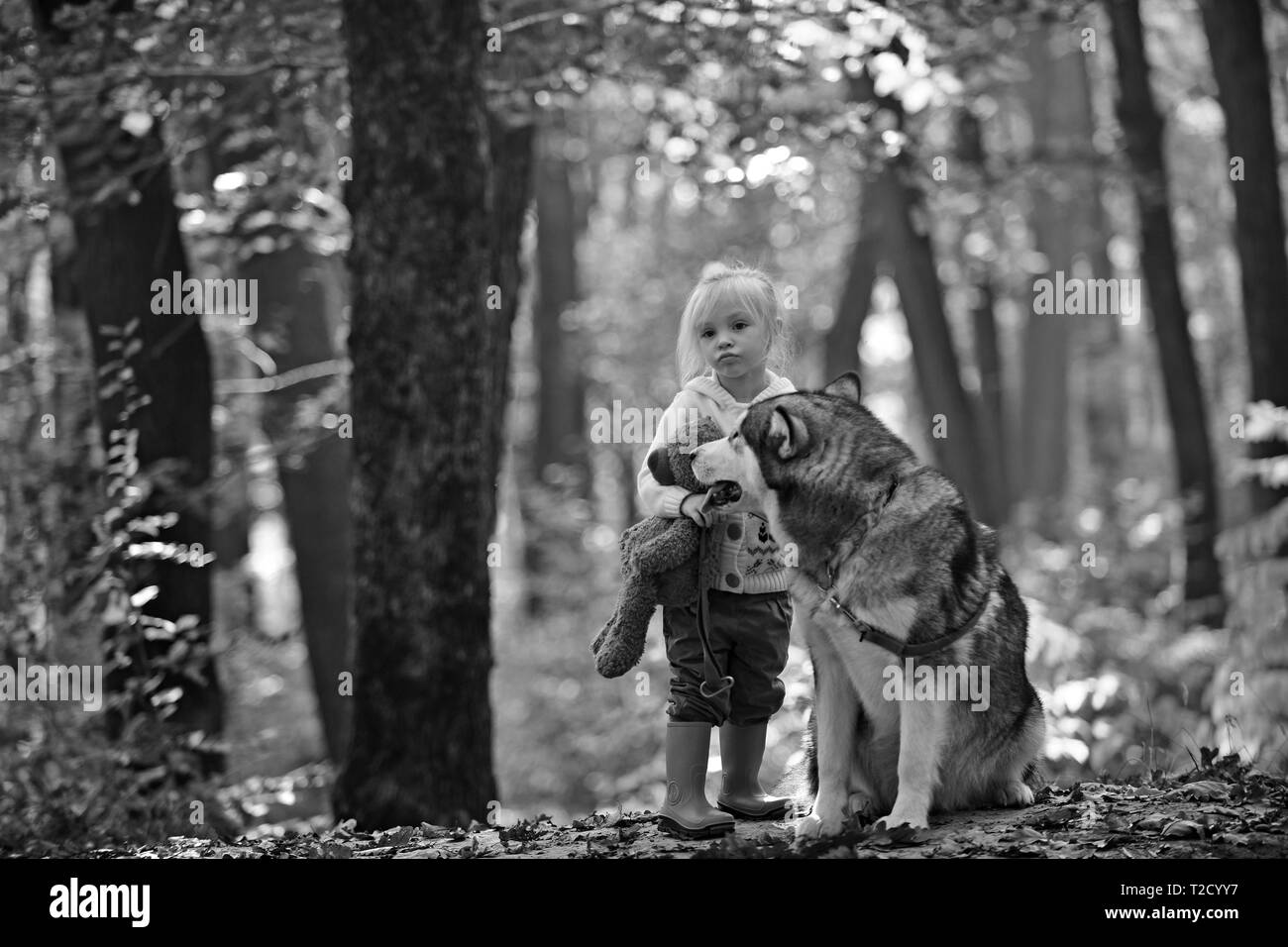 Baby riding dog Black and White Stock Photos & Images - Alamy