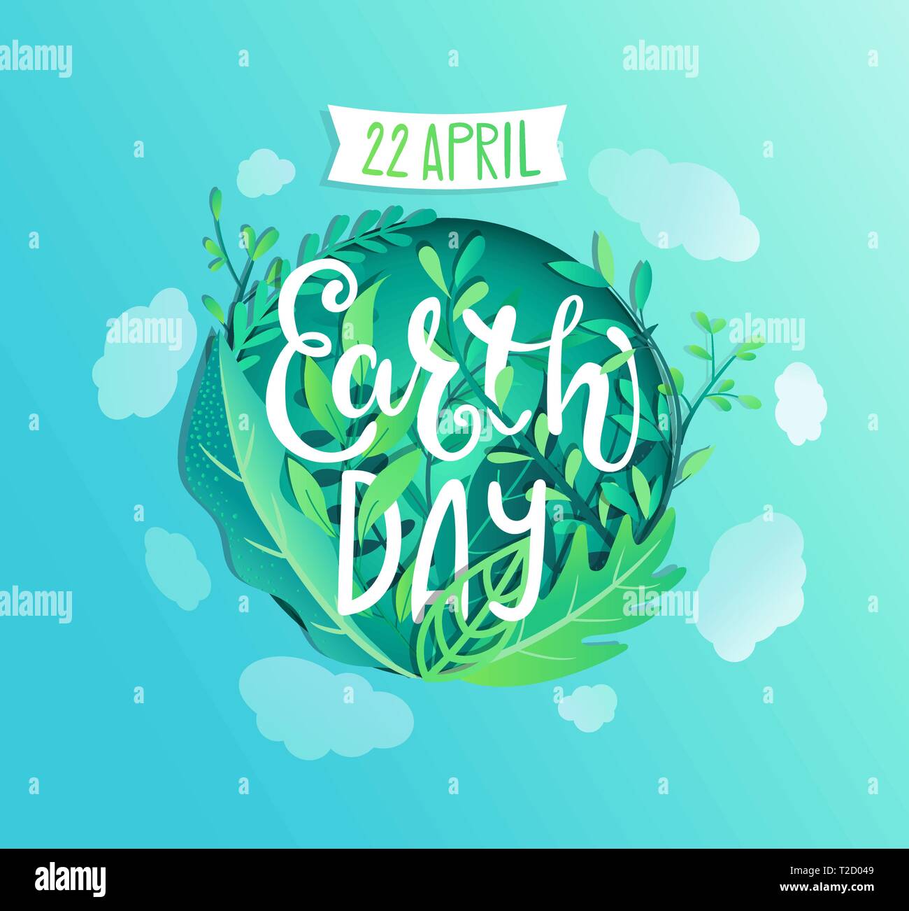 Earth Day poster, banner for environment safety celebration. Stock Vector