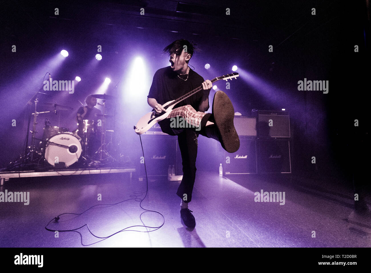 Denmark, Copenhagen - February 24, 2019. The English singer, songwriter and musician Yungblud performs a live concert at VEGA in Copenhagen. (Photo credit: Gonzales Photo - Per Lange). EXCLUDING DENMARK Stock Photo