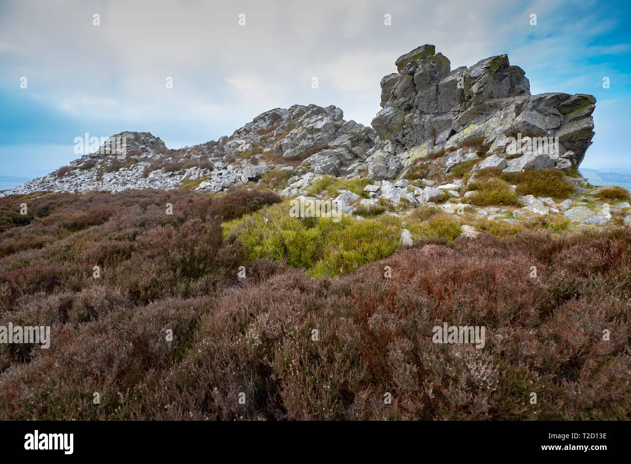 Rock formations at the famous Stiperstones, Shropshire, England, UK ...
