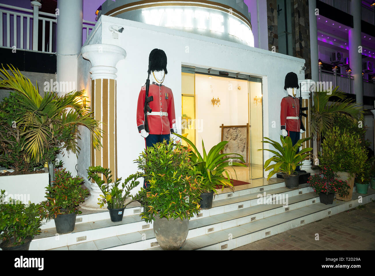 Entrance to White house hotel in Anuradhapura, Sri Lanka Stock Photo ...