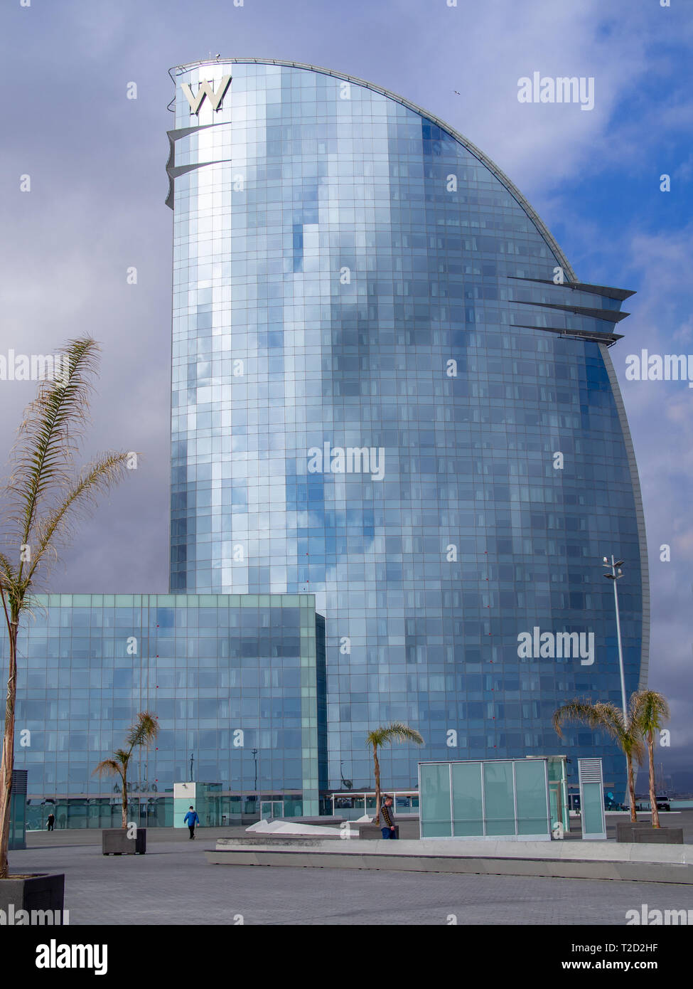 BARCELONA, SPAIN-MARCH 13, 2019: W Barcelona Hotel (Aka Hotel Vela or Sail  Hotel), close up Stock Photo - Alamy