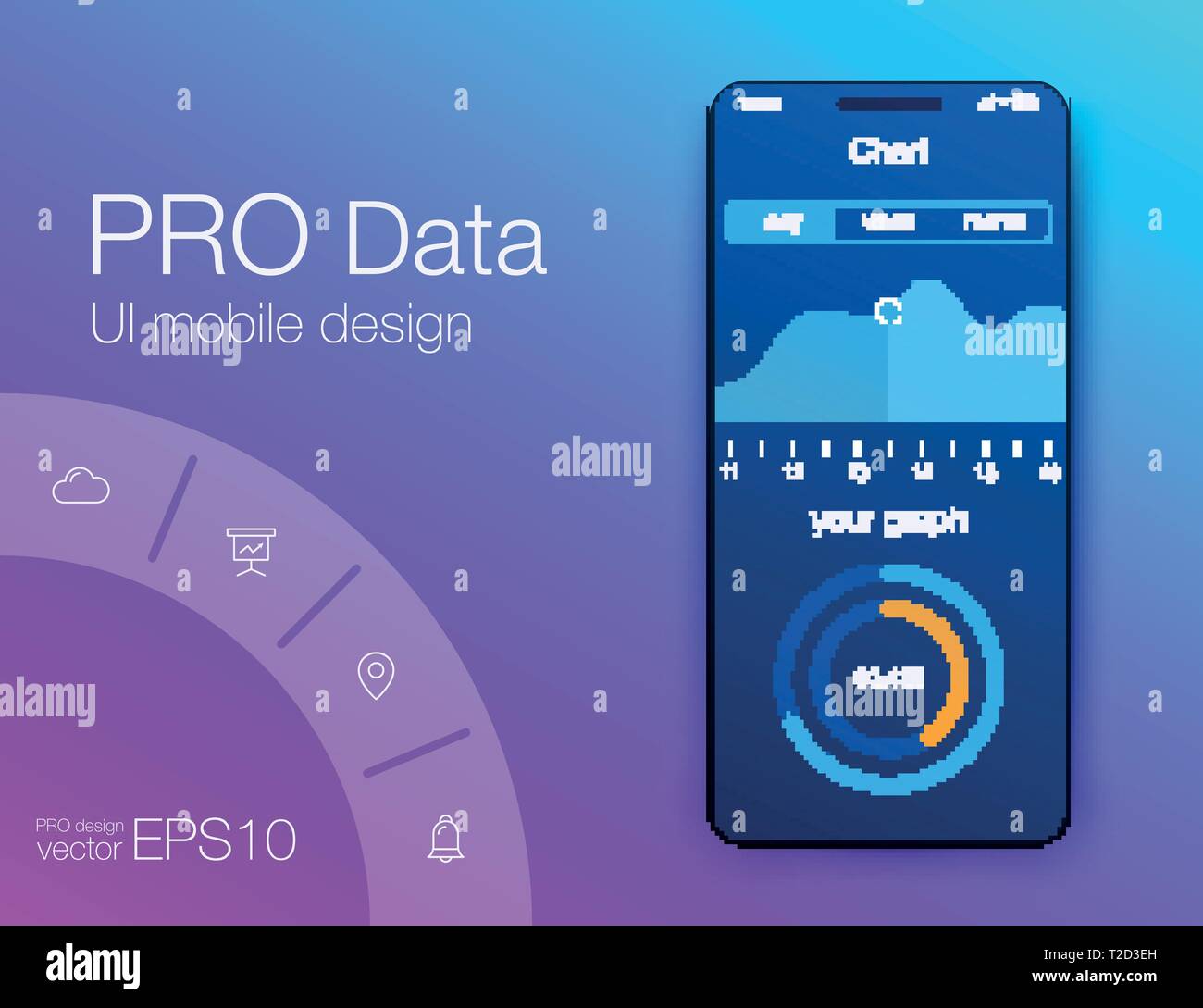 Mobile phone application for analytics. stock vector Stock Vector Image ...