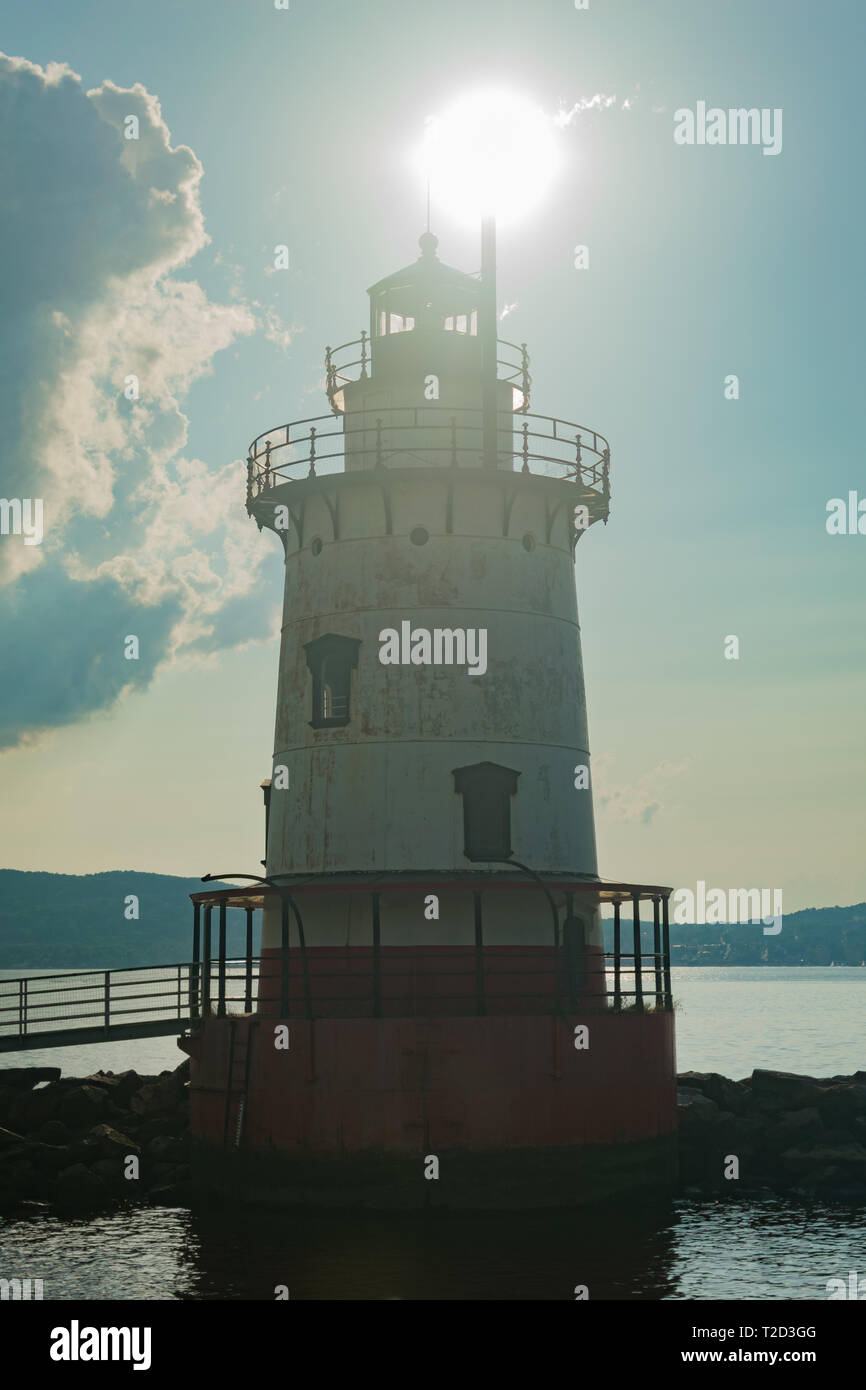 Sleepy Hollow Lighthouse on a beautiful sunny day, Sleepy Hollow, Upstate New York, NY, USA