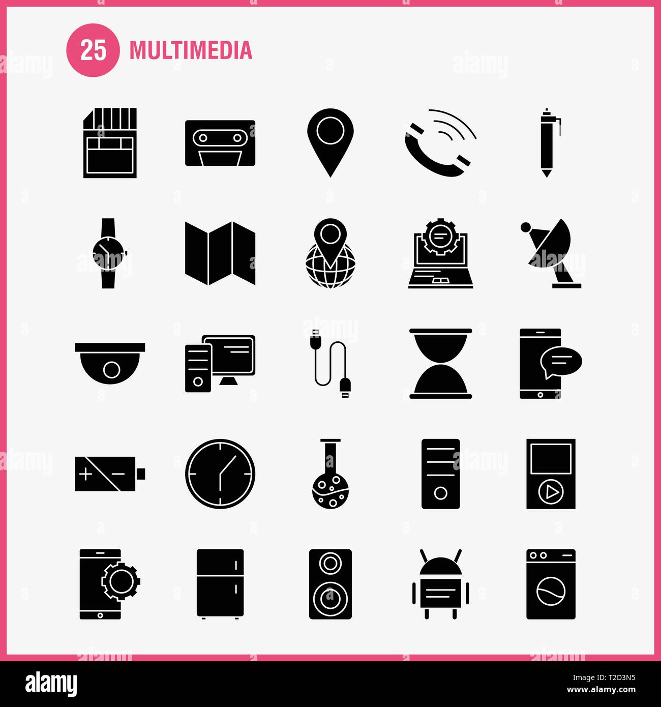 Multimedia Solid Glyph Icon for - Multimedia Solid Glyph Icon For Web Print And Mobile Uxui Kit Such As World Globe Map Location Watch Hand Watch Time Pictogram Pack Vect T2D3N5 