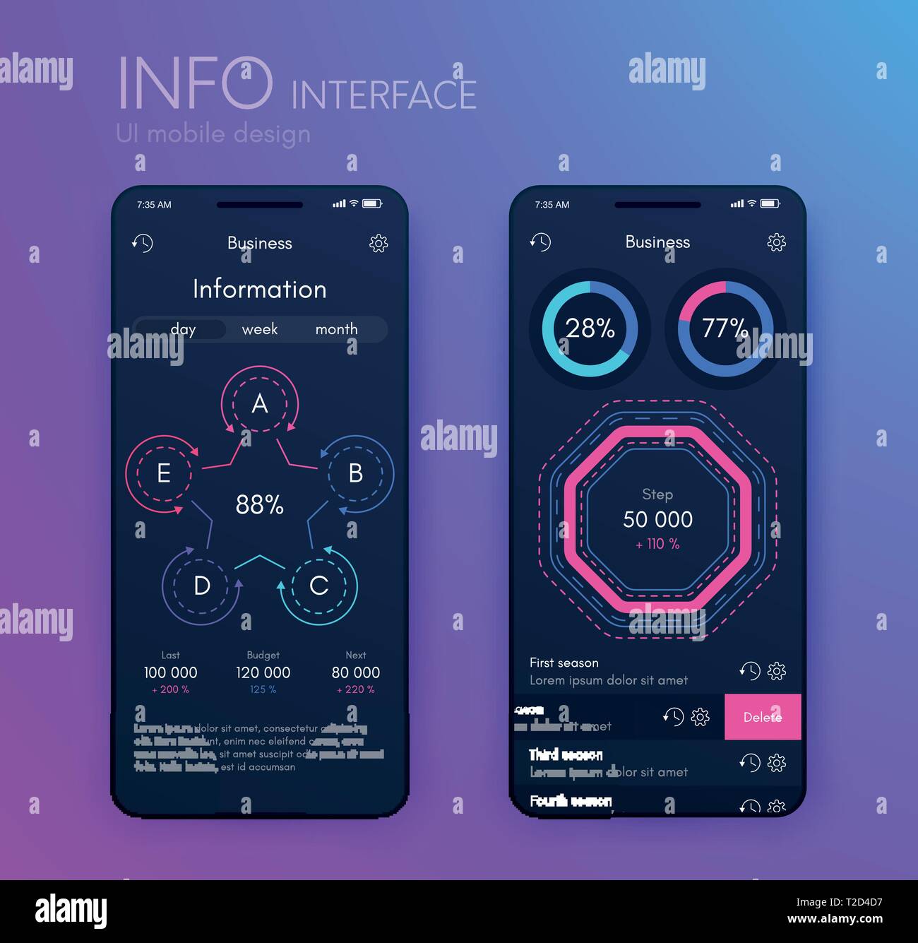 Mobile phone application for analytics. stock vector Stock Vector Image ...