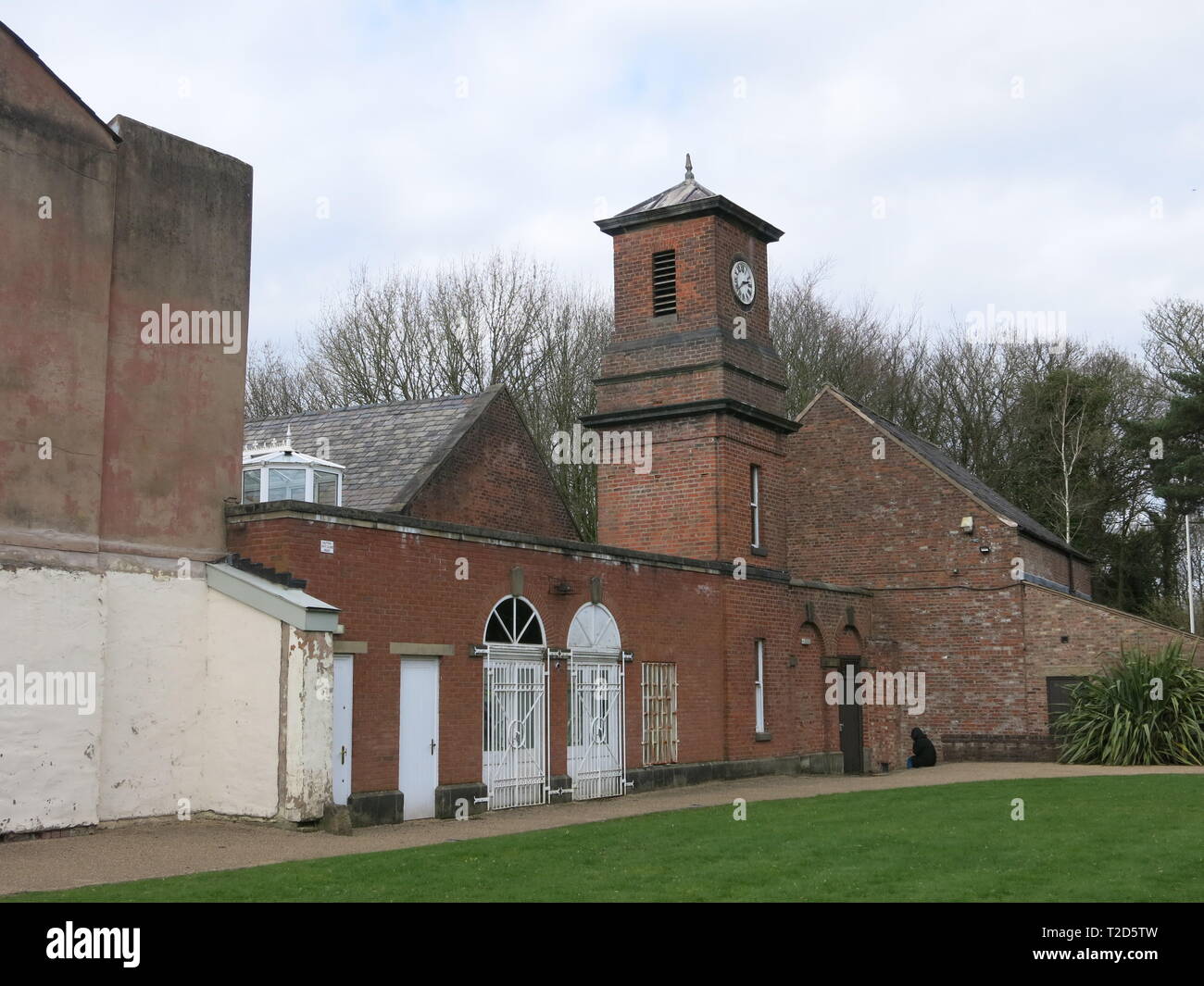 One wing of the house and outbuildings at Worden Park, Leyland, are all