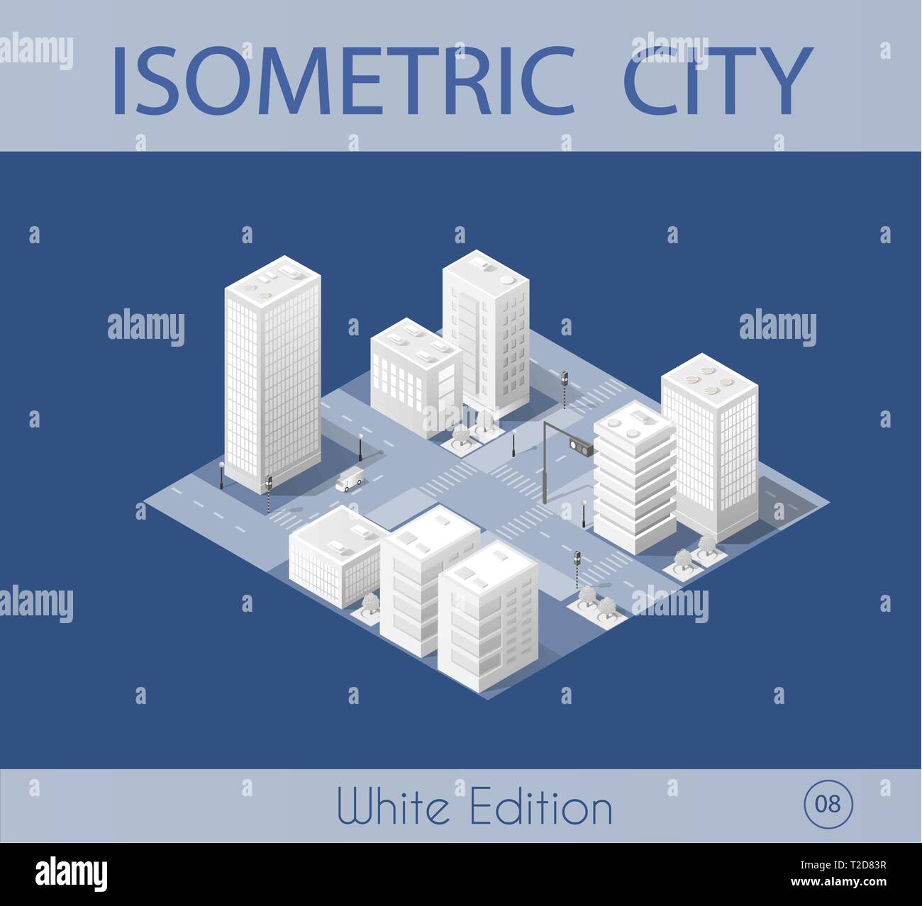 The isometric city with skyscraper from urban building vector ...