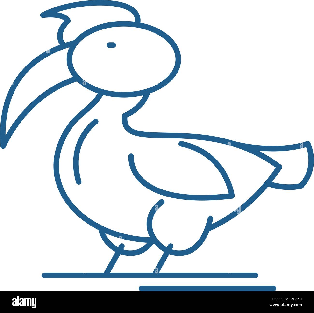 Pelican line icon concept. Pelican flat vector symbol, sign, outline ...