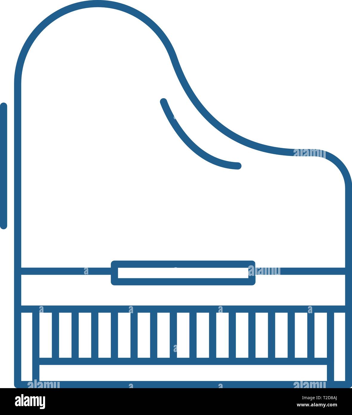Piano line icon concept. Piano flat vector symbol, sign, outline ...