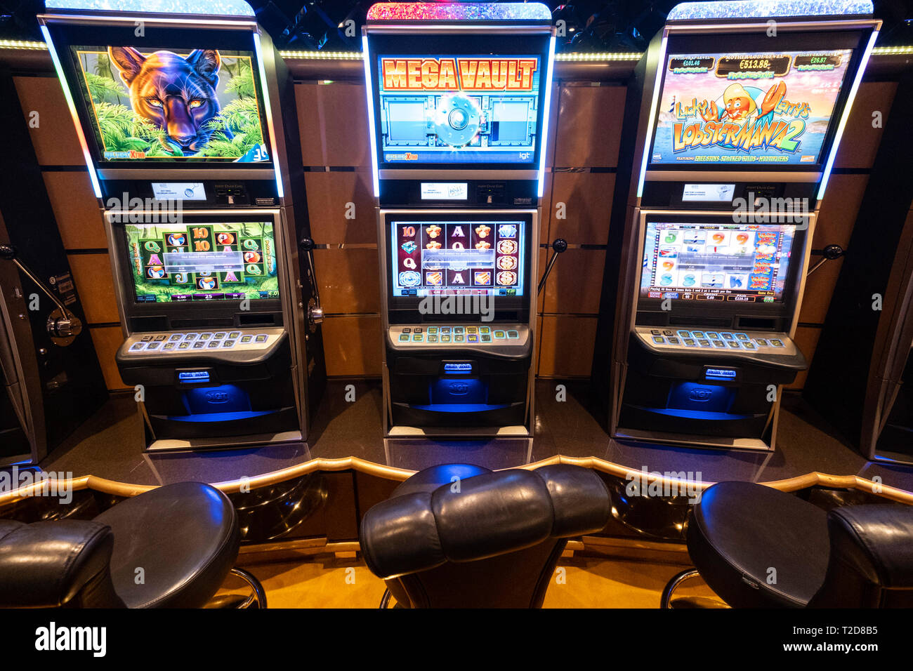 Row Of Slot Machines At A Casino Stock Photo Alamy
