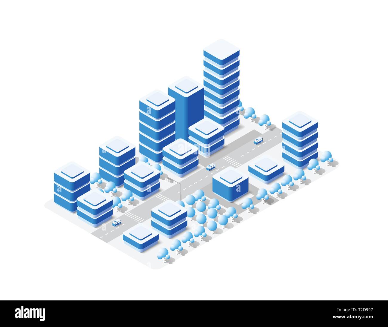 3d map of city on white design street town buildings modern urban house ...