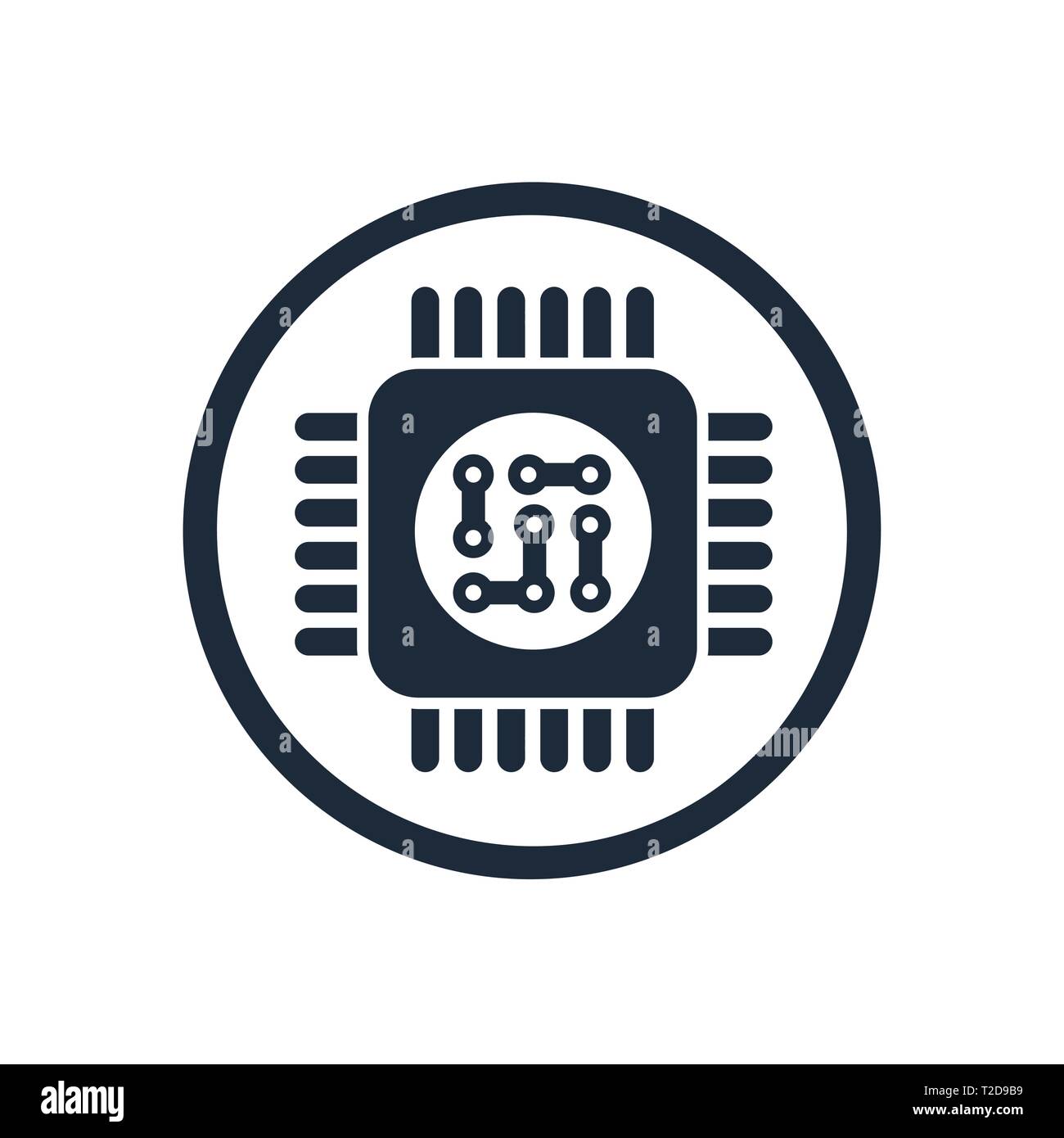 Microchip chip circuit component of computer system technology for ...
