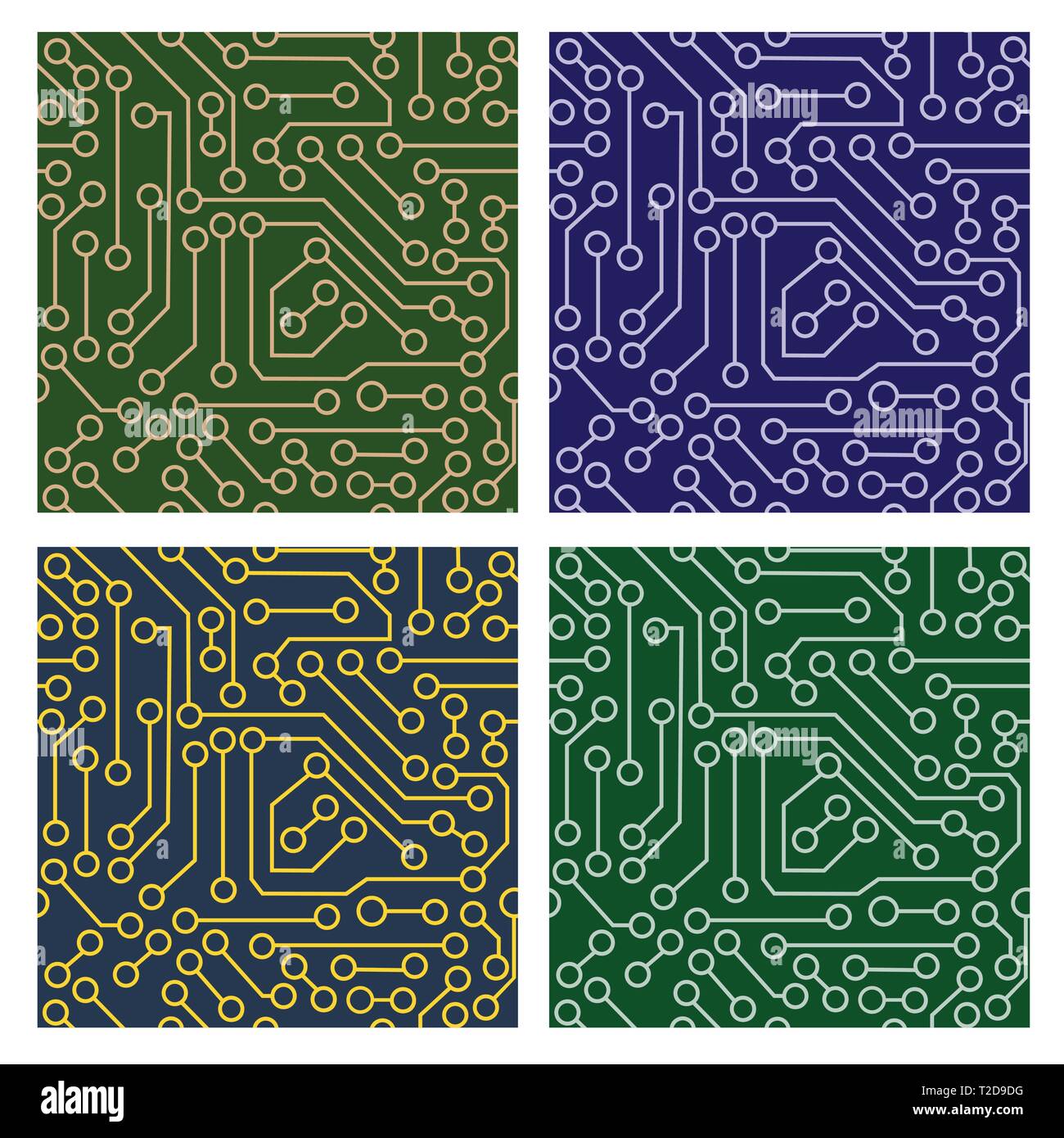 Seamless pattern of electronic circuit technology concept for ...