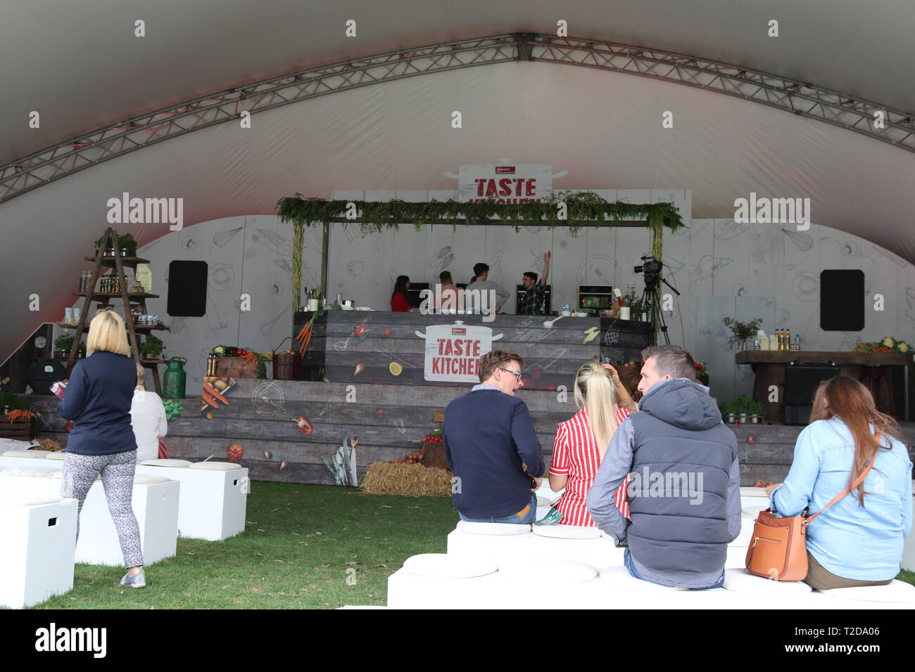 Participants and cookery demonstrations at the Taste of Dublin Food