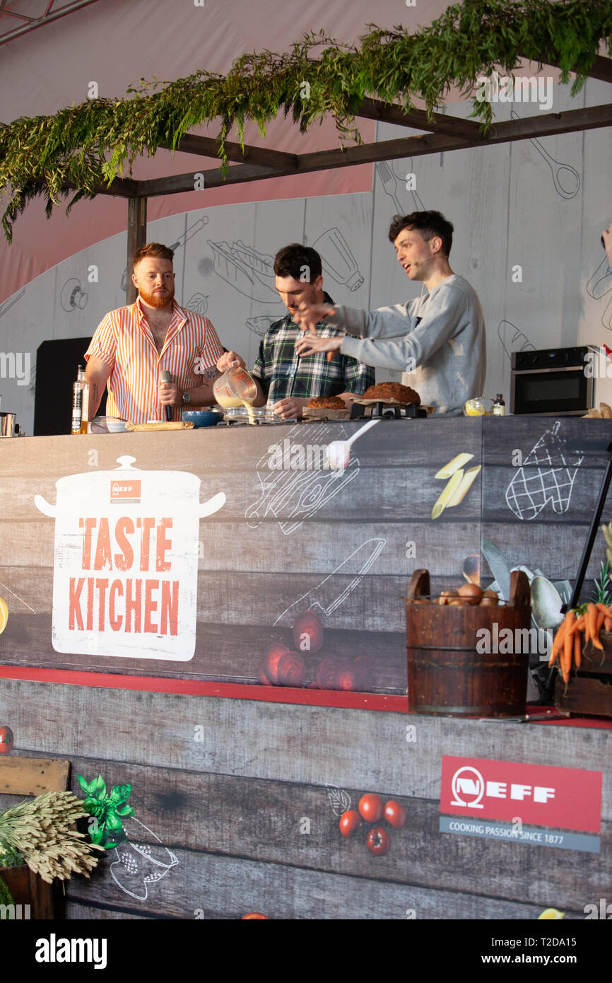 Participants and cookery demonstrations at the Taste of Dublin Food
