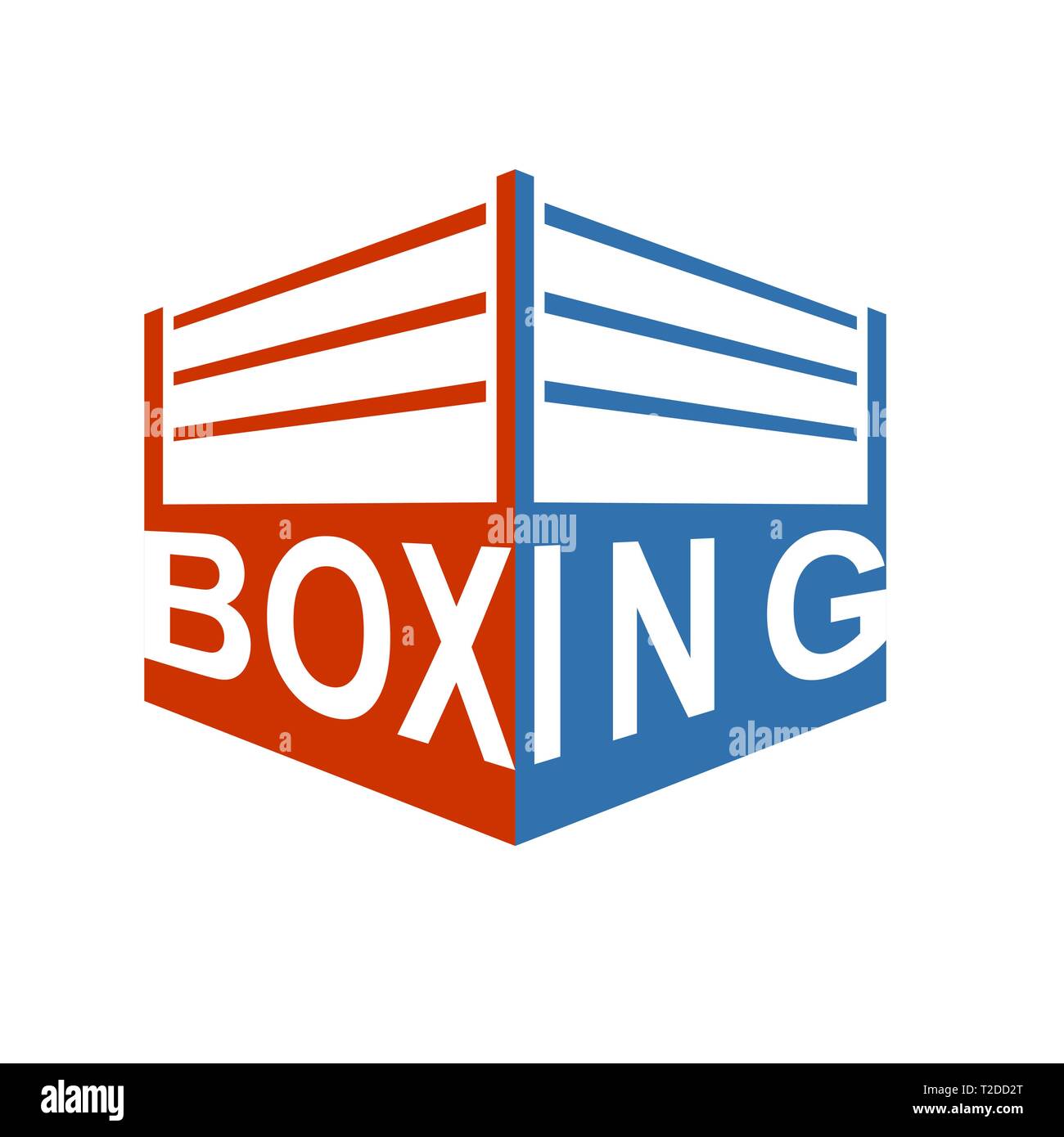 Boxing ring sign symbol. Boxing icon. Vector illustration Stock Vector