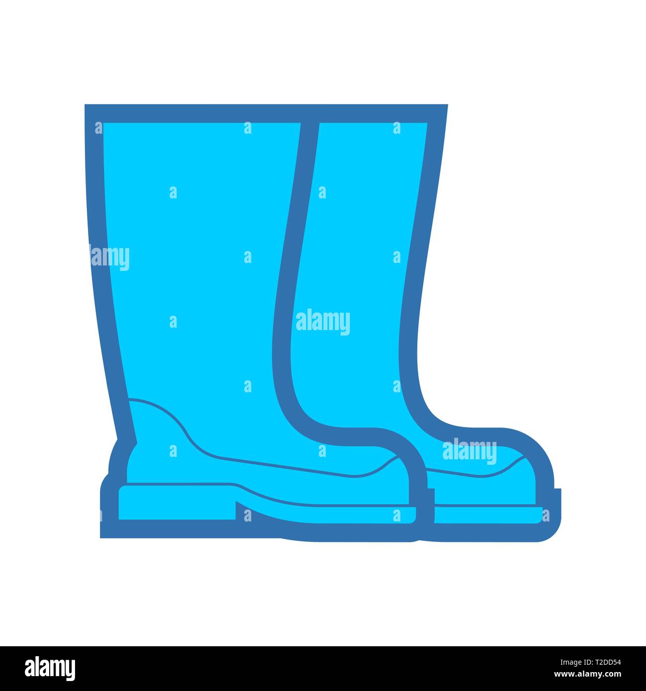 Rubber boots isolated. riding boot vector illustration Stock Vector