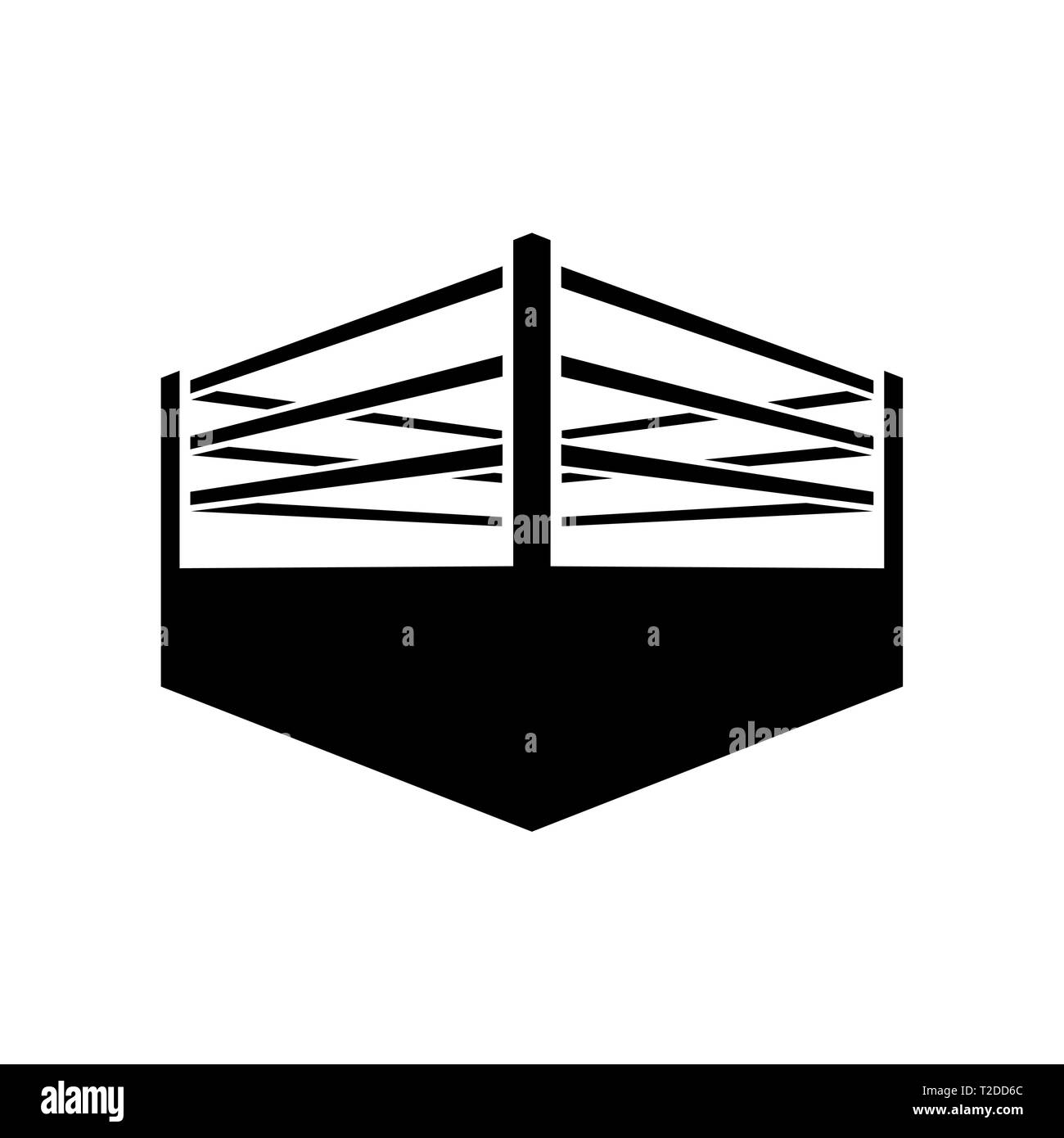 Boxing ring sign symbol. Boxing icon. Vector illustration Stock Vector