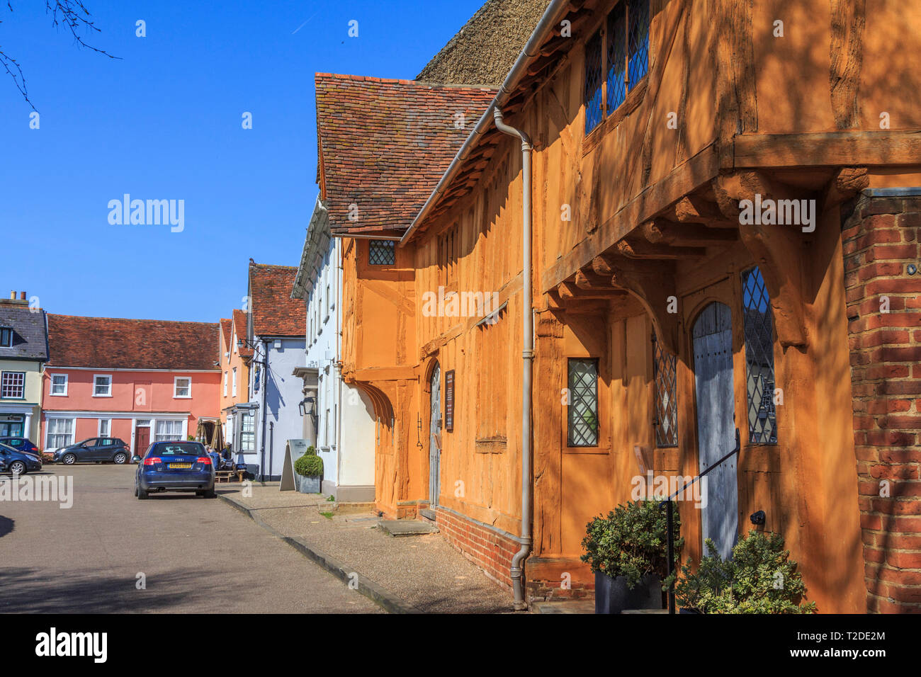 The Little Hall Museum, Lavenham Town Centre, Suffolk, England, UK, GB Stock Photo