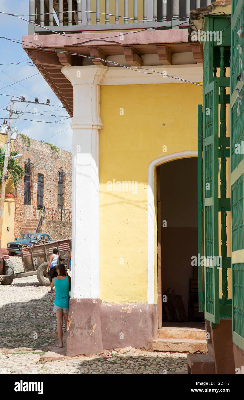 Street scene Trinidad,Cuba Stock Photo