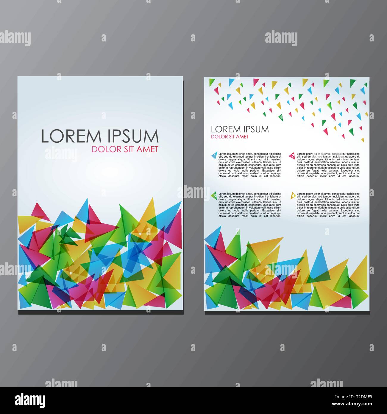 Flyer brochure abstract design 2 sides vector image Stock Vector