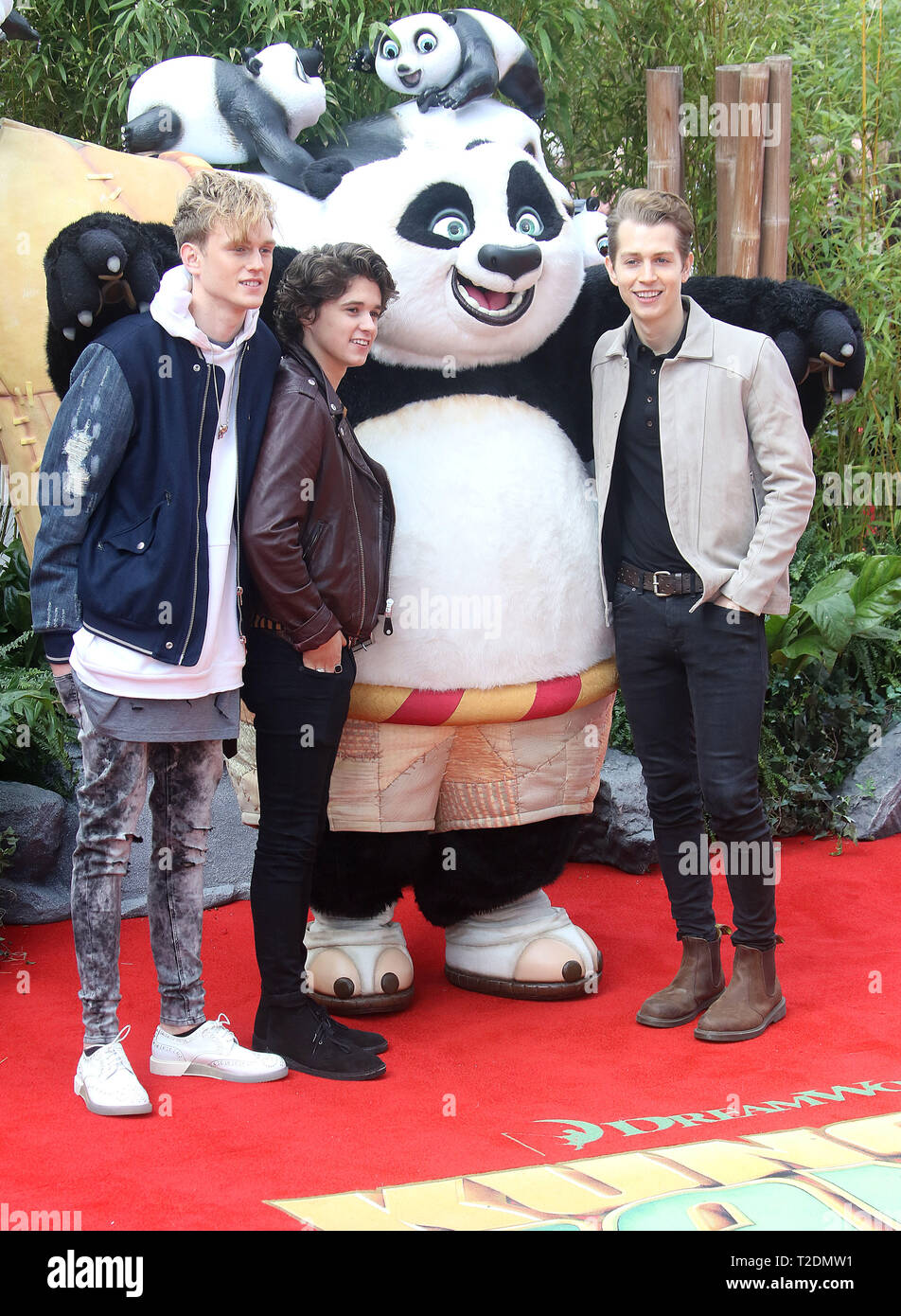 Mar 06, 2016 - London, England, UK - The European Premiere Of 'Kung Fu Panda 3', Odeon Leicester Square - Red Carpet Arrivals Photo Shows: (L-R) Trist Stock Photo