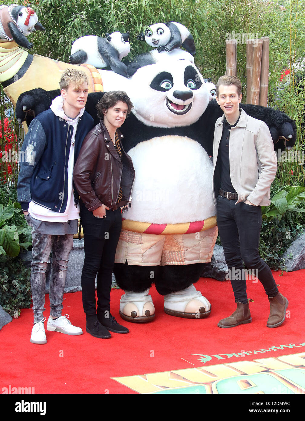 Mar 06, 2016 - London, England, UK - The European Premiere Of 'Kung Fu Panda 3', Odeon Leicester Square - Red Carpet Arrivals Photo Shows: (L-R) Trist Stock Photo