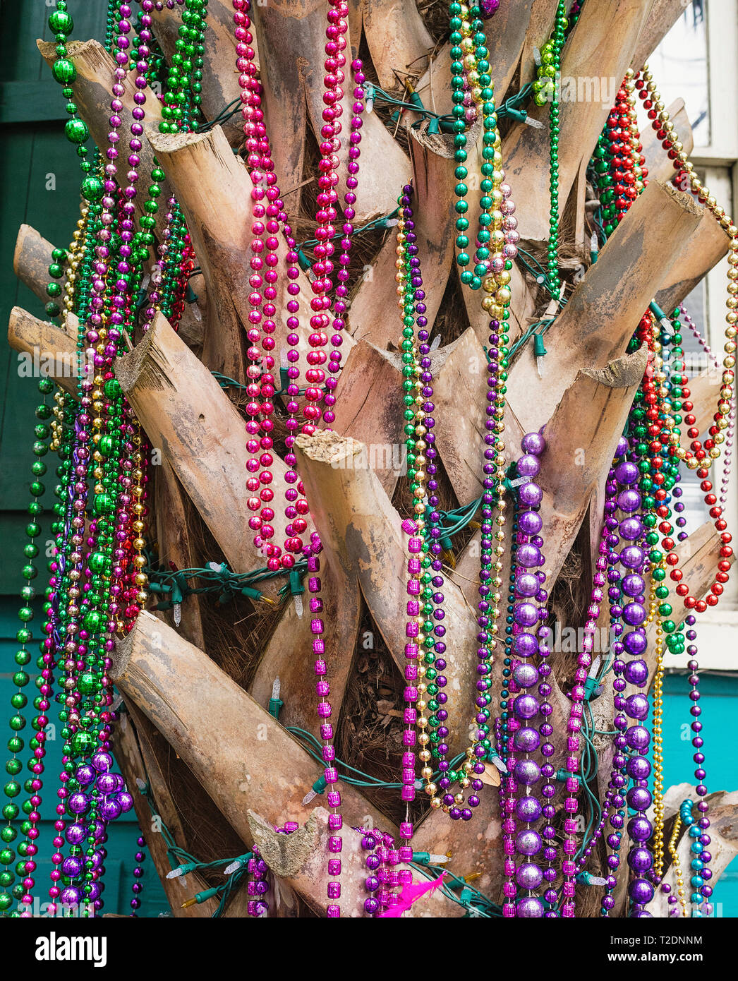 New Orleans Santa with Mardi Gras Beads - NEW!