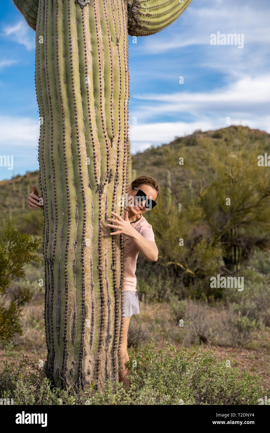 Hugging a saguaro hi-res stock photography and images - Alamy