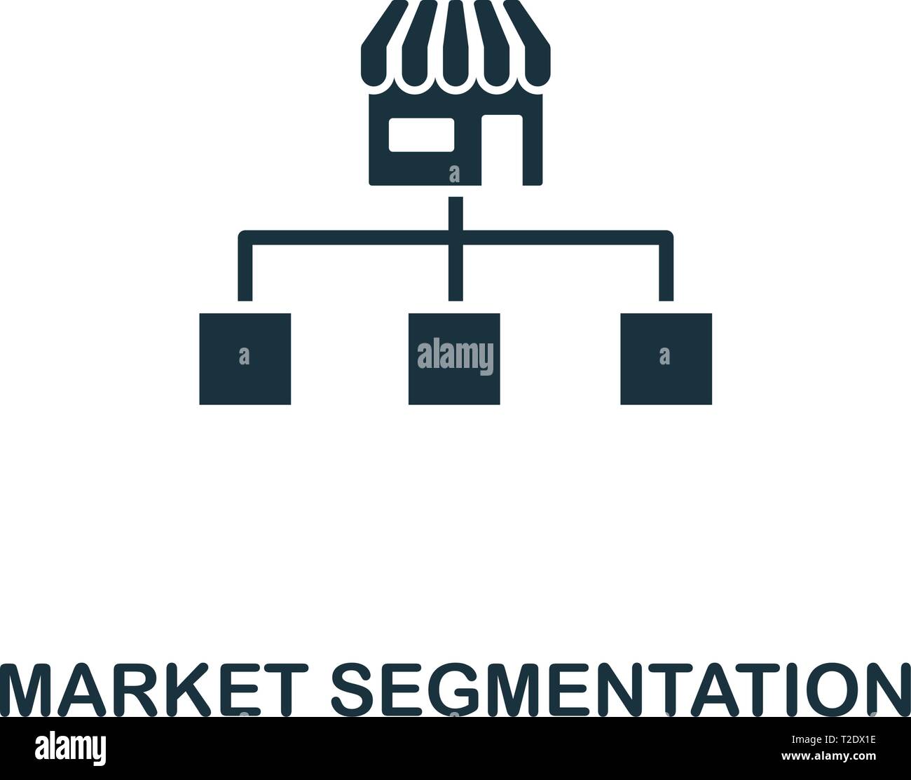 Market Segmentation icon. Creative element design from content icons collection. Pixel perfect Market Segmentation icon for web design, apps, software Stock Vector