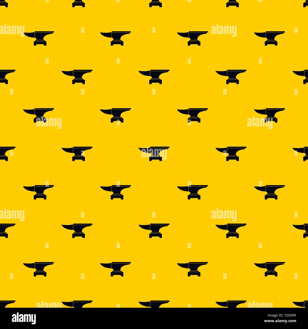 Heavy black metal anvil pattern vector Stock Vector