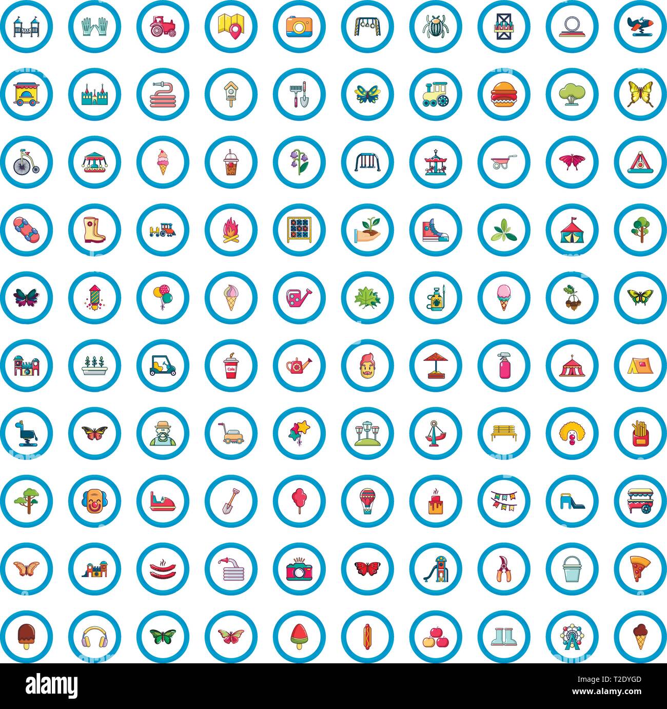 100 park icons set, cartoon style Stock Vector Image & Art - Alamy