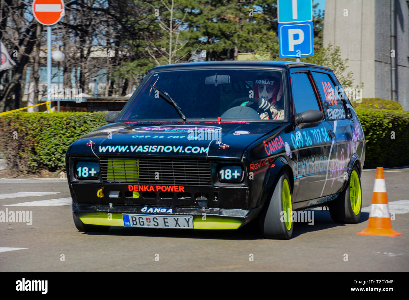 Sajmski autoslalom 2019 - Yugo Stock Photo