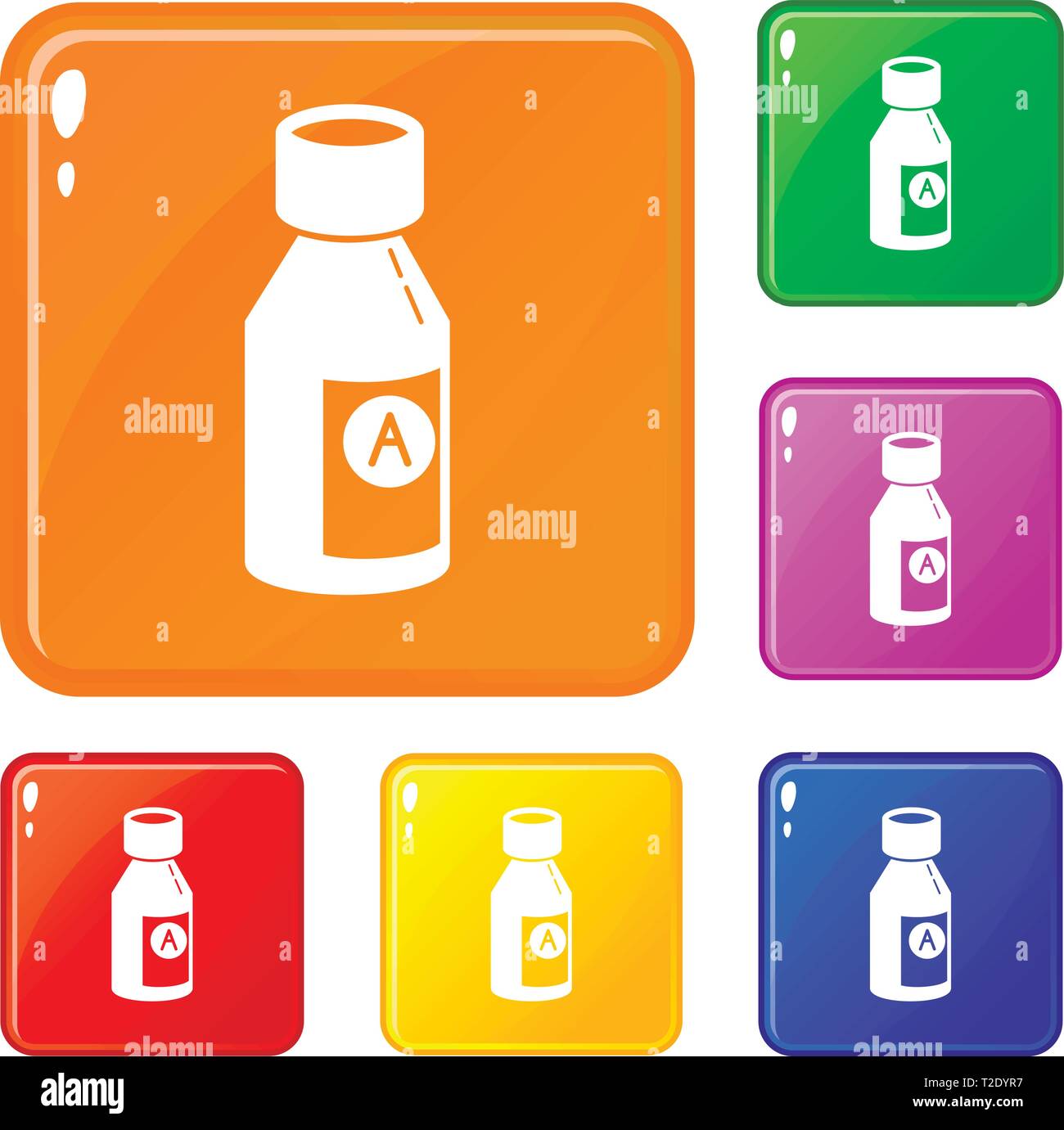 Juice pack icons set vector color Stock Vector Image & Art - Alamy