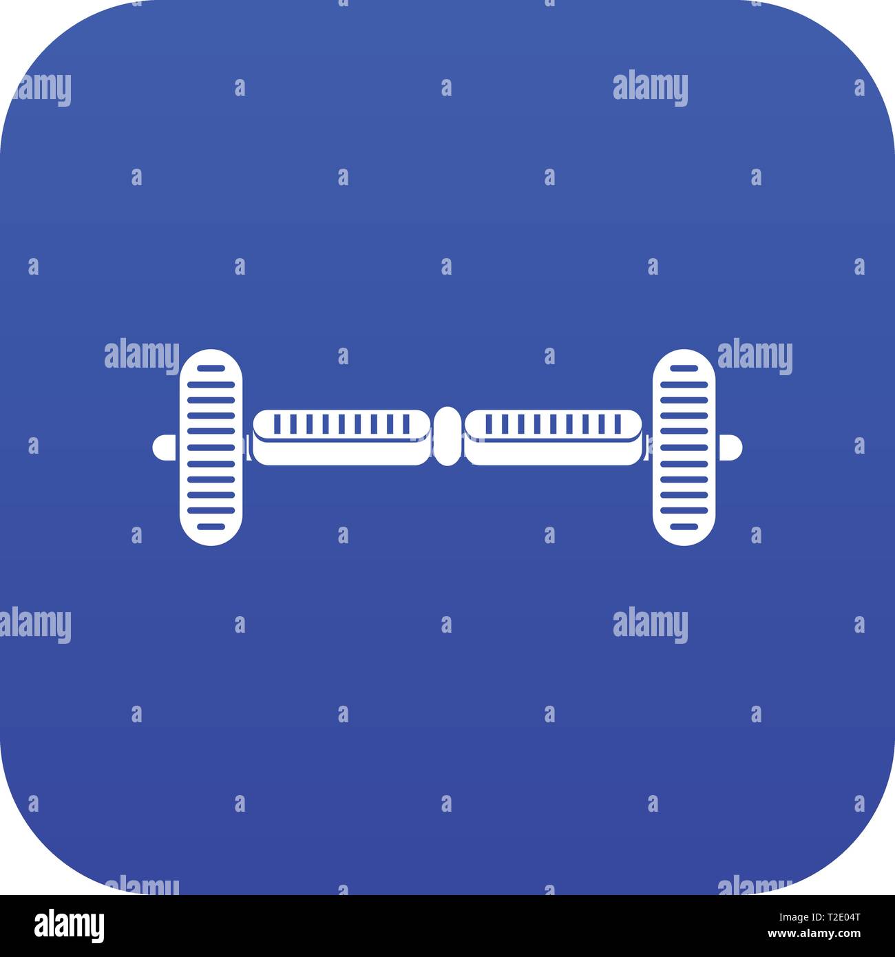 Hoverboard gyro pod icon digital blue Stock Vector