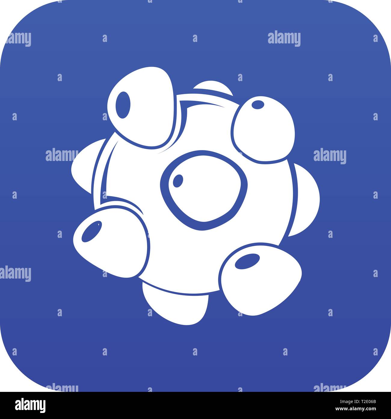 Coronavirus icon blue vector Stock Vector