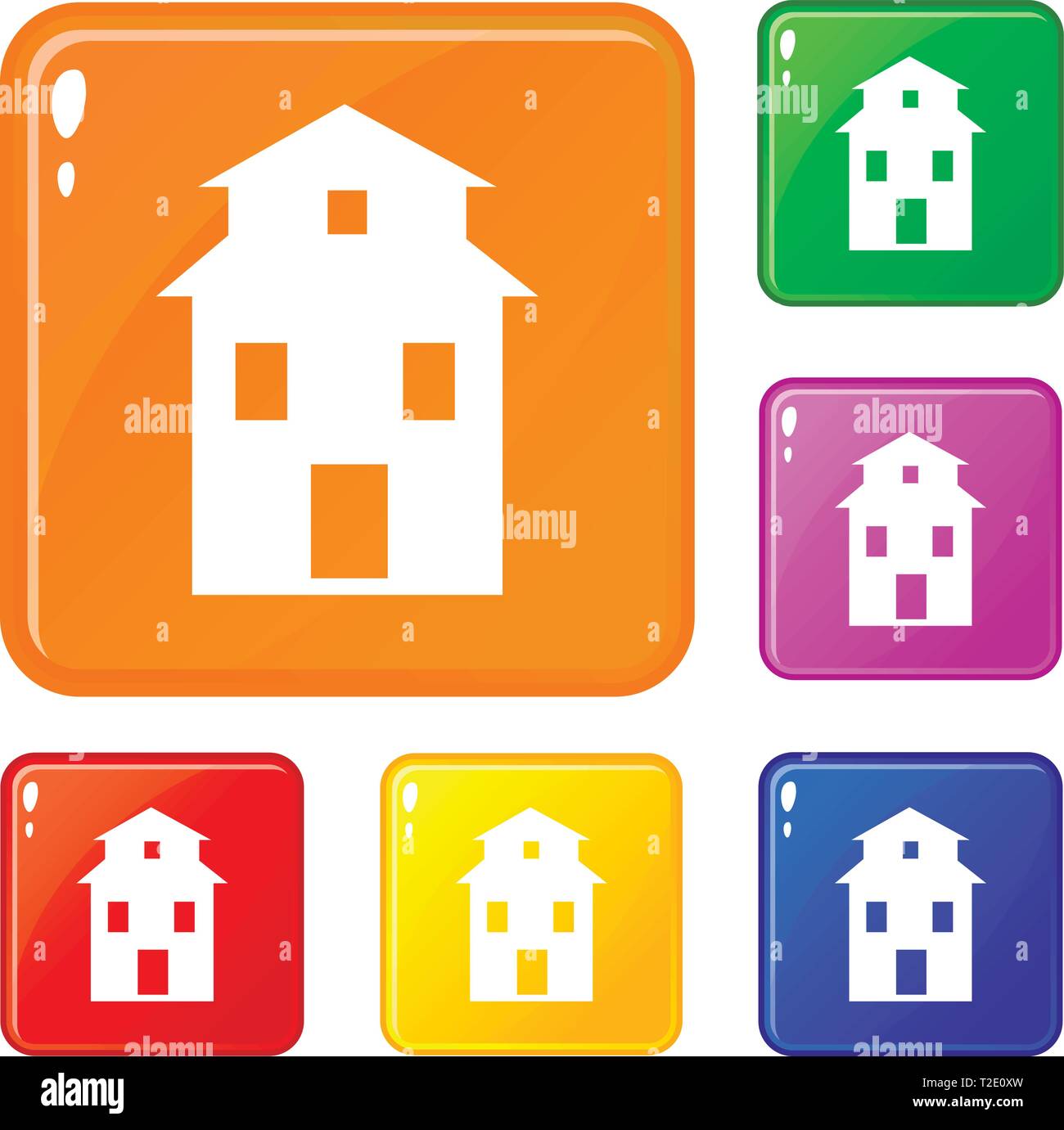 Street light pillar icons set vector color Stock Vector Image & Art - Alamy