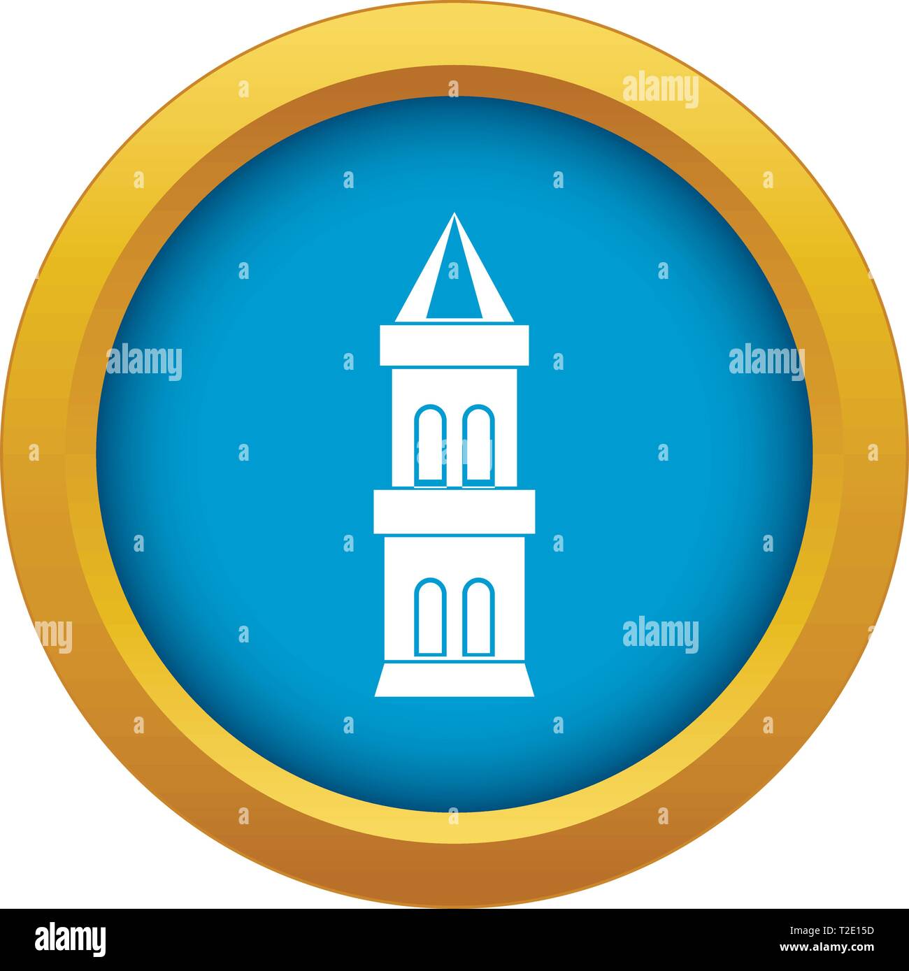 Castle tower icon blue vector isolated Stock Vector Image & Art - Alamy
