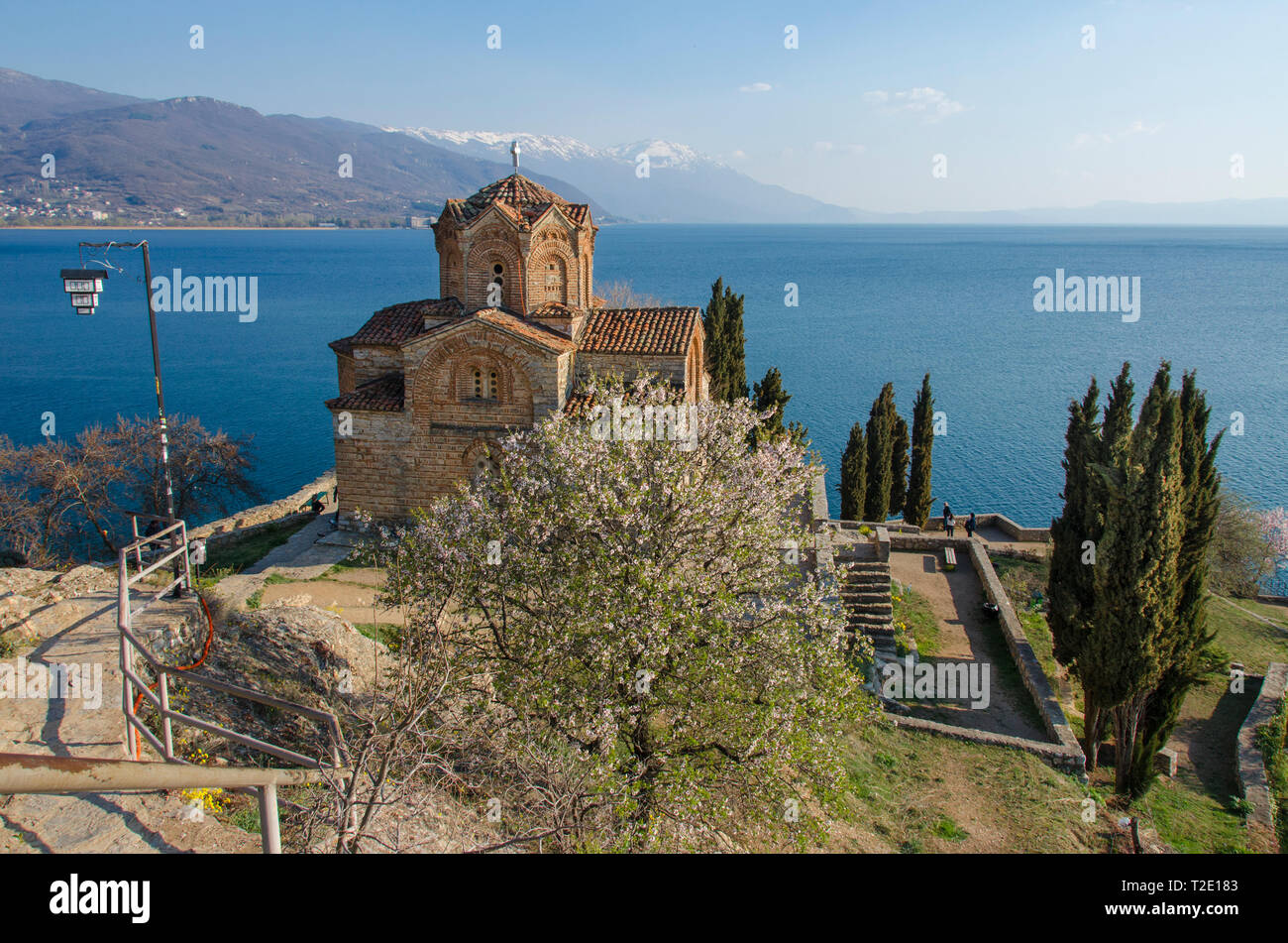 Ohrid, Macedonia, Kaneo - Saint John the Theologian church Stock Photo