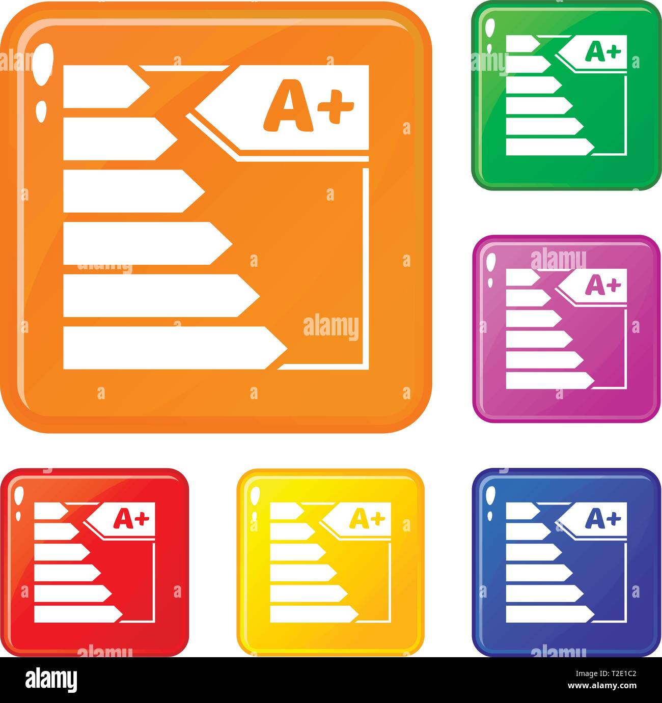A plus economy icons set vector color Stock Vector Image & Art - Alamy