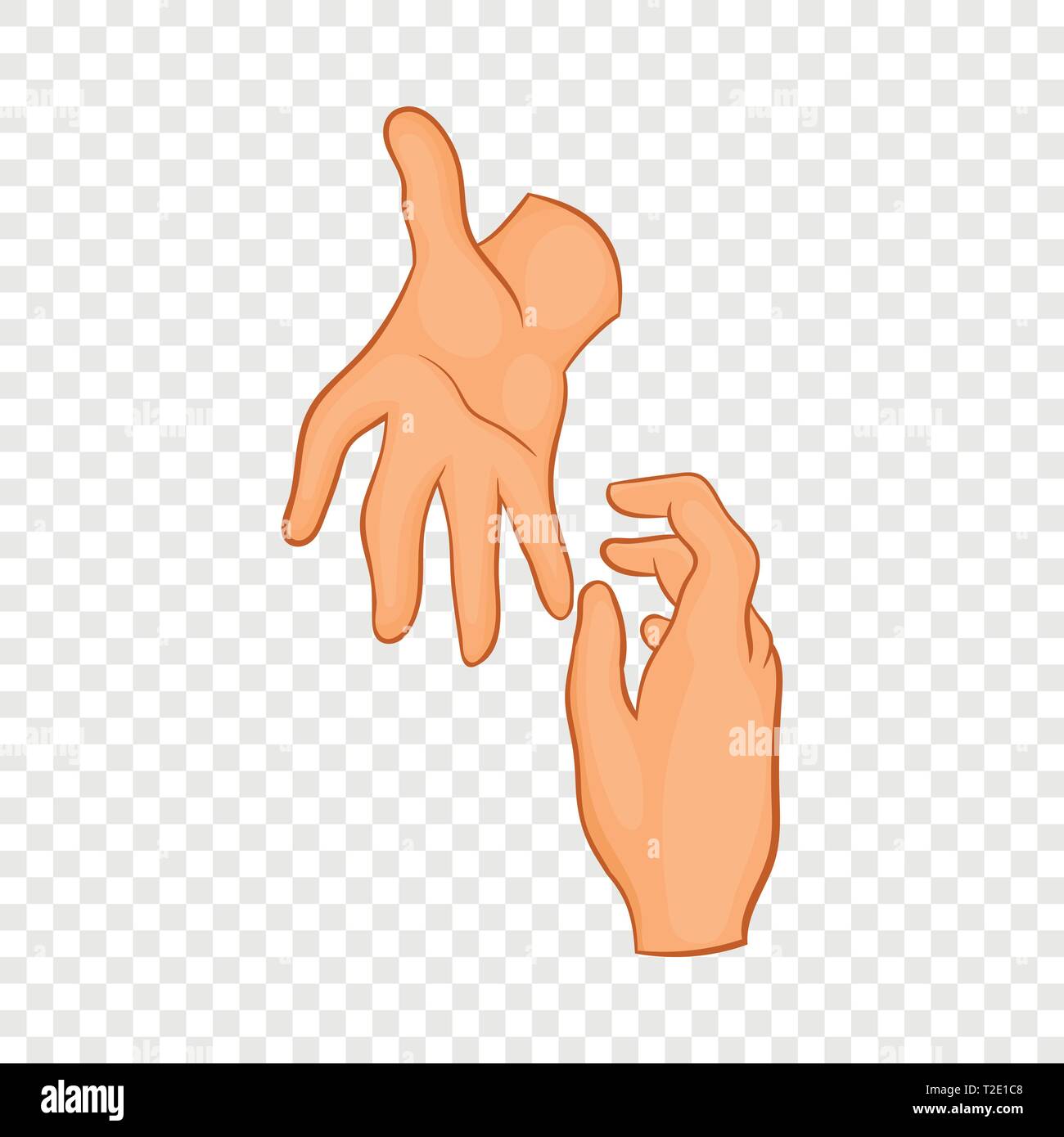 Helping hand icon, cartoon style Stock Vector Image & Art - Alamy