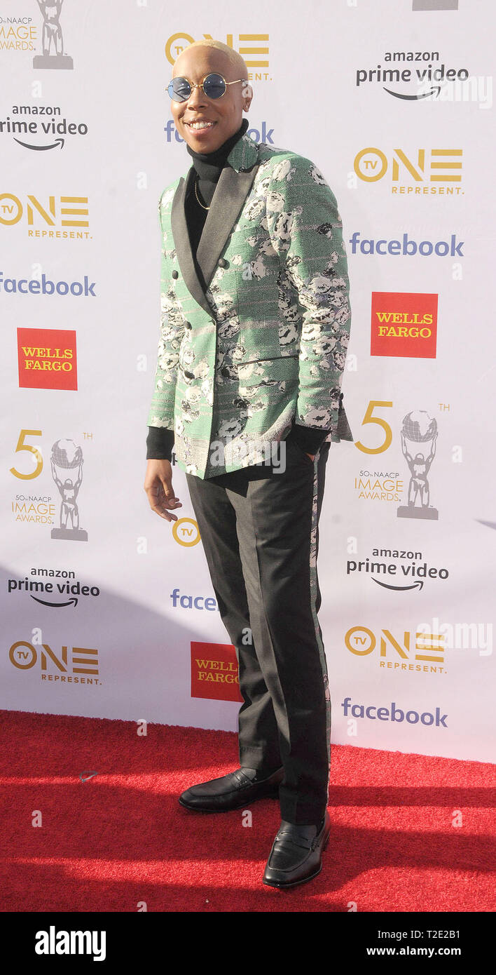 March 30, 2019 - Los Angeles, California, United States - March 30th  2019 - Los Angeles, California  USA -  LENA WAITHE  at the 50th NAACP Awards-Arrivals  held at the Dolby Theater Hollywood  Los Angeles. (Credit Image: © Paul Fenton/ZUMA Wire) Stock Photo