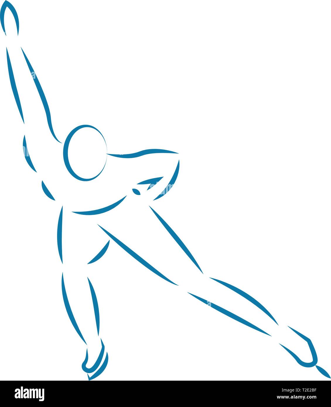 ballet on ice Stock Vector
