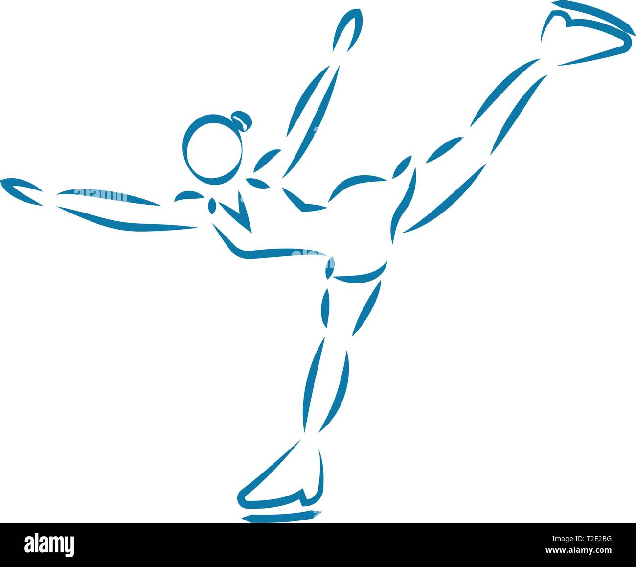 ballet on ice Stock Vector