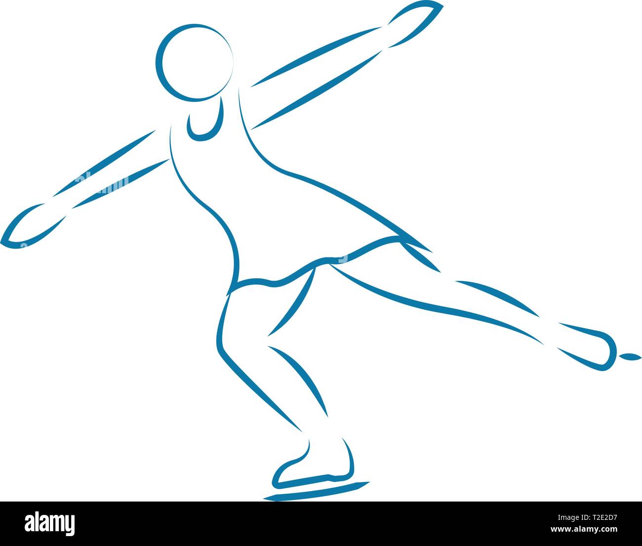 ballet on ice Stock Vector