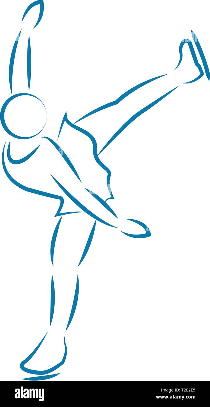 ballet on ice Stock Vector