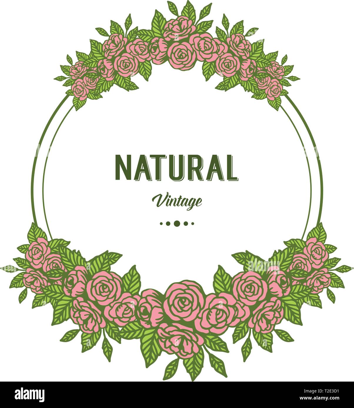 Vector illustration greeting card natural vintage with texture of leaf ...